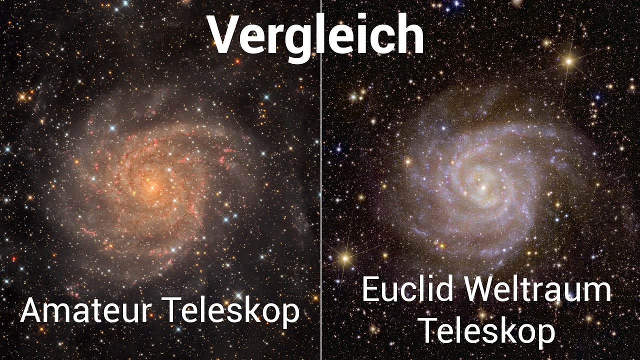 IC 342 Galaxie - Meine Aufnahme vs. Euclid Weltraumteleskop - im Vergleich