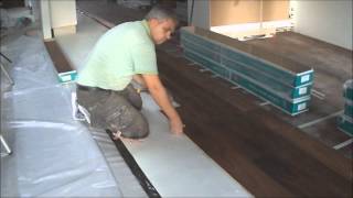 Here is a general idea about floating engineered hardwood floor
installation. you can use this technique when are installing your on
...