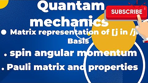 Matrix representation of j in jm Basis , spin angular momentum, Pauli matrix and properties #msc