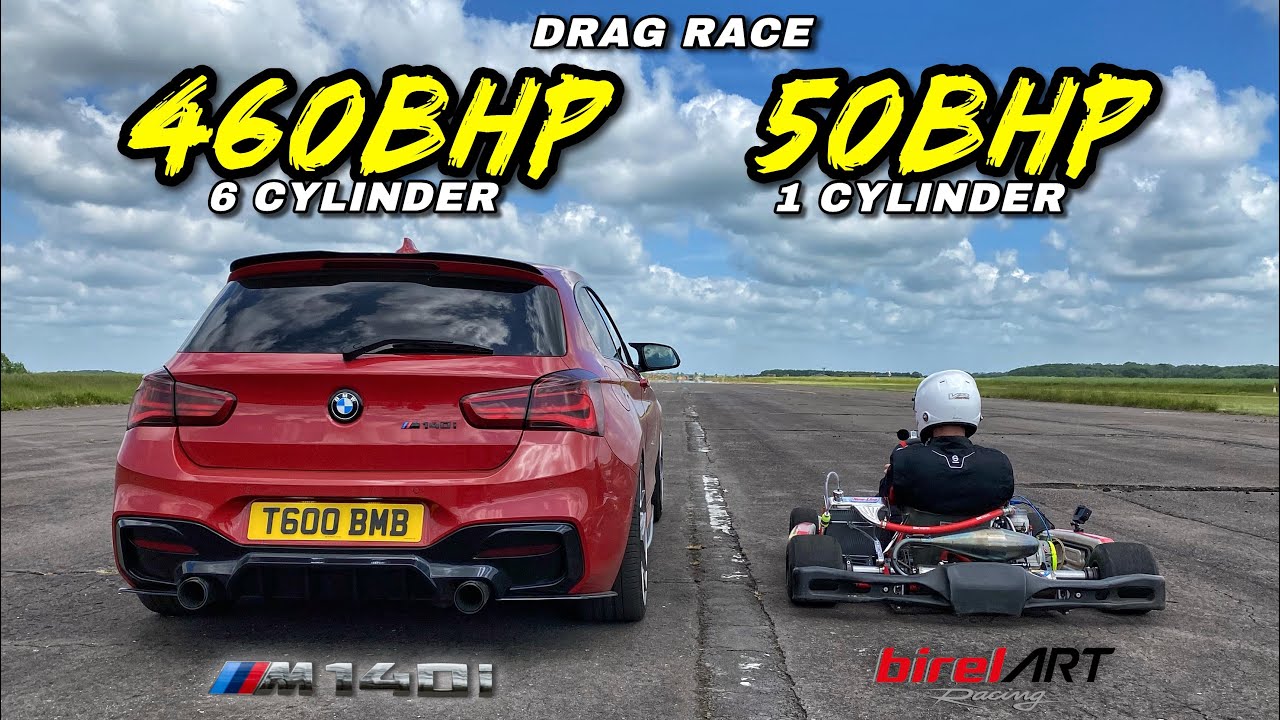POWER vs WEIGHT.. 50BHP 125CC GO KART v 460BHP 3L BMW M140I