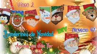 Banderines de navidad 2- DIY + moldes gratis