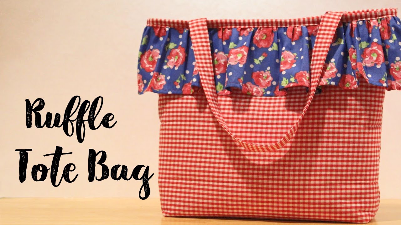 Ruffle Tote Bag Sewing Tutorial with Bearaby - The Bright Blooms