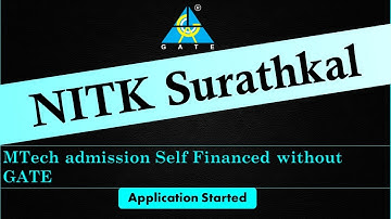 NITK Surathkal MTech admission Self Financed without GATE application started