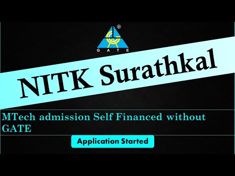 NITK Surathkal MTech admission Self Financed without GATE application started