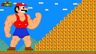 Super Mario Bros. But Muscular Mario collect 999 item Blocks | Game Animation