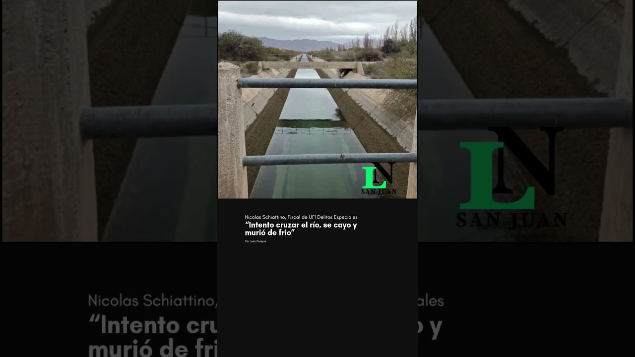 “Intento cruzar el río, se cayo y murió de frio”
