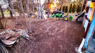 Leveling Ground With The John Deere 4110 200CX Loader | The Drain Is FINISHED!