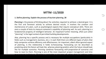 MTTM 11 Ignou Solved Assignment