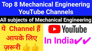 Top 8 Mechanical Engineering YouTube Channels in India ~ Subjects of Mechanical || Hindi