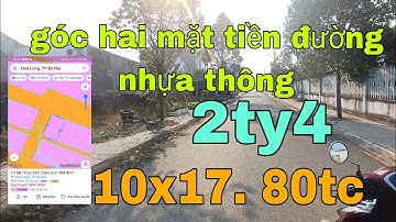 HOÀ LONG TPBR. GÓC HAI MẶT TIỀN ĐƯỜNG NHỰA THÔNG. HÀNG NGỘP