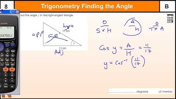 Trigonometry finding the Angle GCSE Maths revision Exam paper practice & help