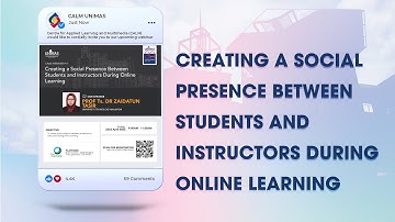 Creating A Social Presence Between Students and Instructors During Online Learning
