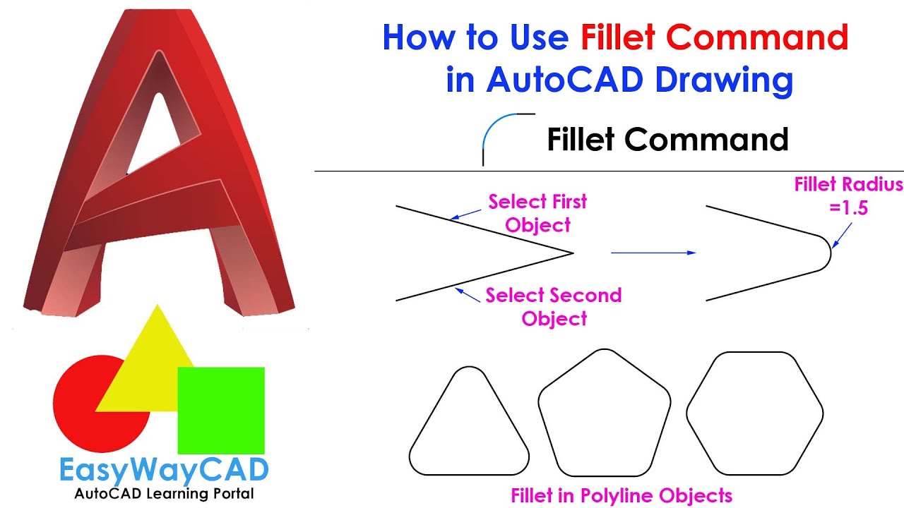 How to Fillet Selected Objects in AutoCAD Software? YouTube