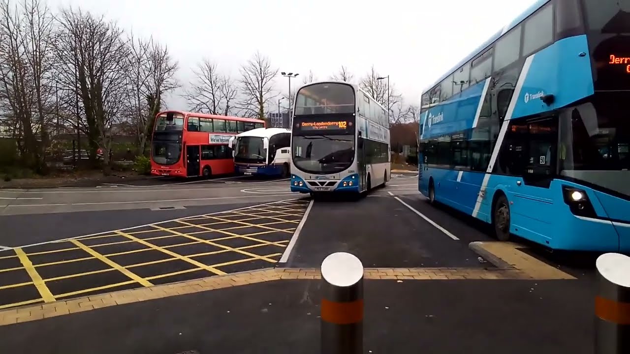 VOLVO bus Translink Ulsterbus Foyle 2289 changing stands at Derry ~ Londonderry.
