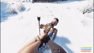 Turning On A Crossbow With A Spear RUST CONSOLE