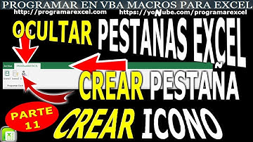 392 Como ❤️ Ocultar Pestañas 🔥 Excel Agregar Pestaña Personalizada e Iconos al Menu Ribbon de Excel