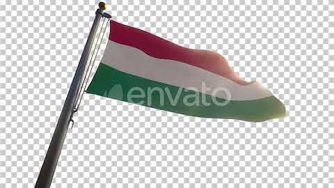 Hungary Flag on a Flagpole with Alpha-Channel | Motion Graphics - Envato elements