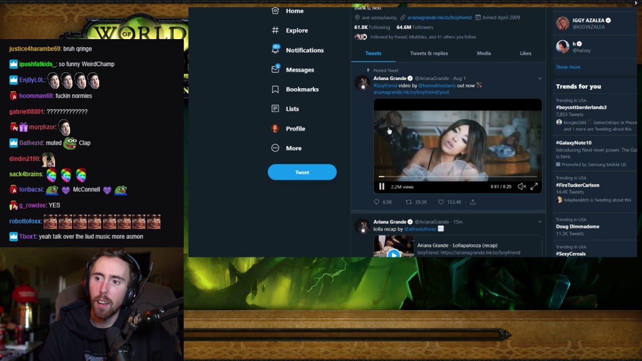 Asmongold Reacts To Courage Parody Of Ariana Grande Song