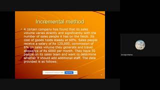 Incremental method