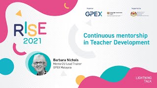 [Day 1] 06. Lightning Talk: Continuous mentorship in Teacher Development