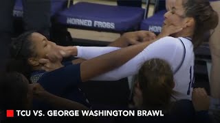 Eight players ejected after fight breaks out in TCU-George Washington game | College Basketball