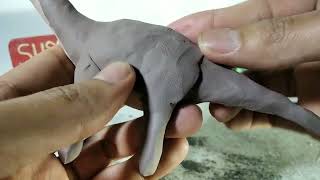 Alamosaurus de plastilina/How to make The Alamosaurus with clay sculpting