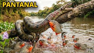 PIRANHAS ATTACK ANACONDA MERCILESSLY