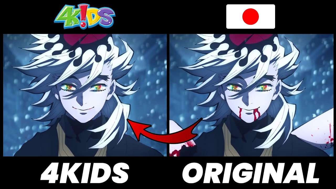 4KIDS CENSORSHIP in Anime DEMON SLAYER Part 11 YouTube