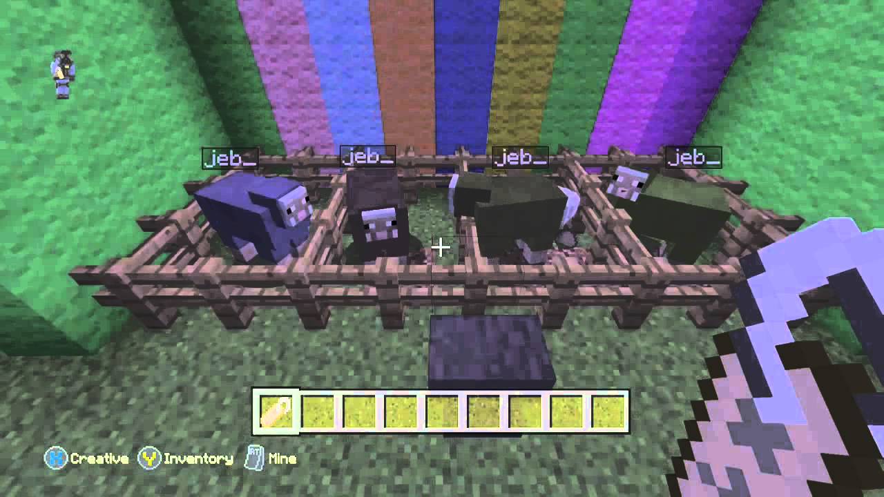 Minecraft Rainbow Sheep Easter Egg Xbox One/PS4 YouTube