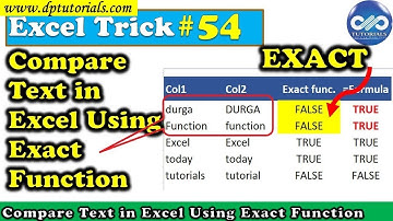 Compare Text In Excel Using EXACT Function || EXACT Function in Excel