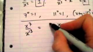 Indices 2 - Minus Powers and Zero As A Power