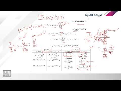 الرياضة المالية 1 6 الفائدة البسيطة الفائدة الصحيحة والفائدة التجارية