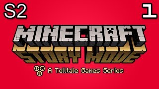 minecraft story mode lets play s2e1 part 1 cave monster?