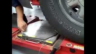 Rolling the Vehicle on the Turn Plates