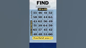 Find the 3 missing numbers (48),  39 to 65, dementia test, prevent dementia