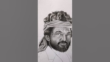 pushpa 2 Portrait drawing #shorts #pushpa2 #art #portrait #alluarjun