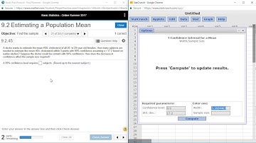 Determining Sample Size for a Given Margin of Error for Mean