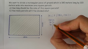 HCF Word Problem (parcels)