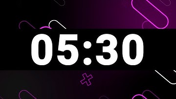 5 Minute 30 Second Timer with Relaxing Upbeat Music and Alarm, Countdown Clock for Stress Relief