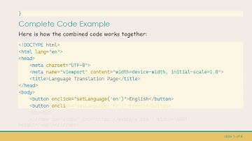 Create a Dynamic Language Translation Page with JavaScript to Change Iframe Videos