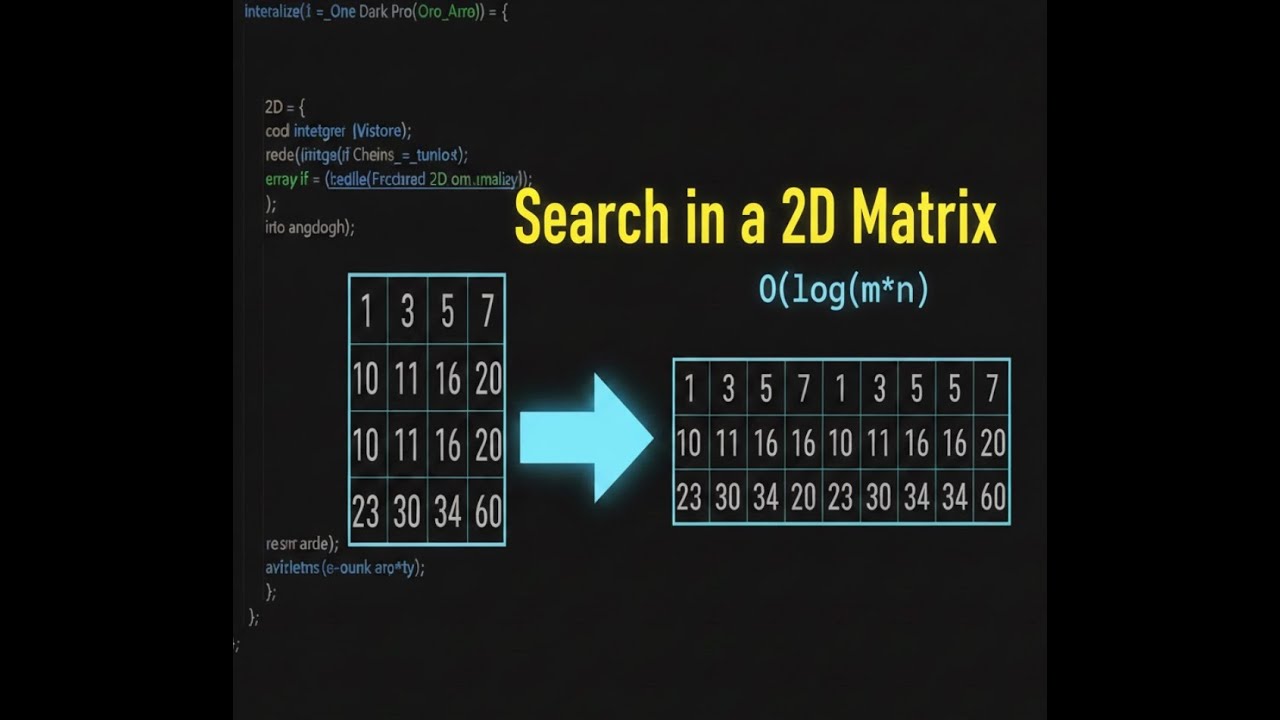 74. Search a 2D Matrix - in tamil - YouTube