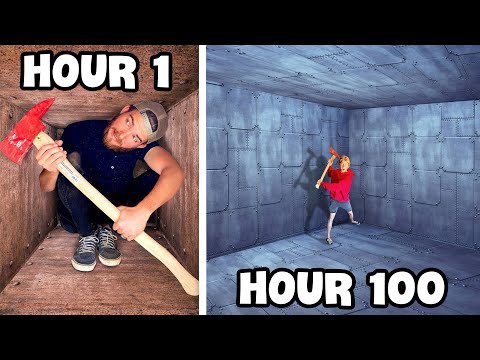 100 Hours In Unbreakable Boxes! *trapped Inside*