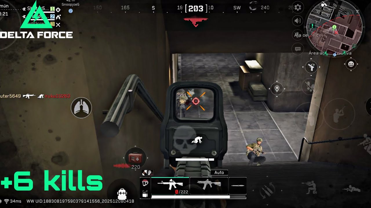 Operaciones vs 3 equipos en Delta Force Mobile 