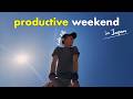 active & productive weekend in Japan | my running routine, self-care, cooking | solo life vlog
