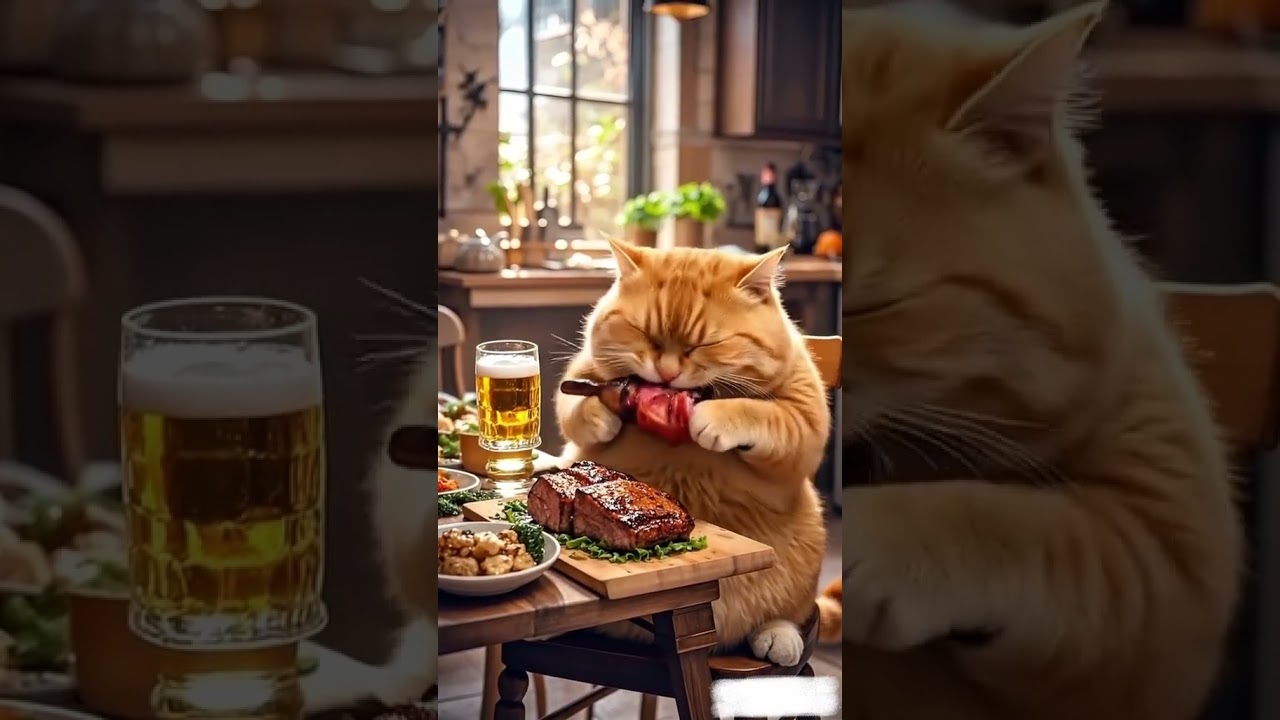 Cat & Crocodile Cook Together?! 🐱🐊 Unexpected Kitchen Duo! 