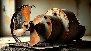 Restoration of old 220v industrial electric fans // Restore and reuse old rusty industrial fans