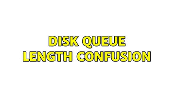 disk queue length confusion