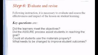 Famous The ASSURE Model of Learning-- 6 steps to Success! Profile