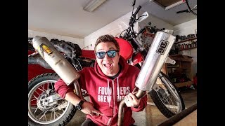 XR650L Exhaust Comparison - Big Gun vs FMF vs DG