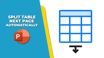 How to split table in PowerPoint to next page automatically